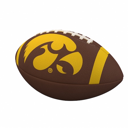 Logo Brands Iowa Team Stripe Official-Size Composite Football 155-93FC-1